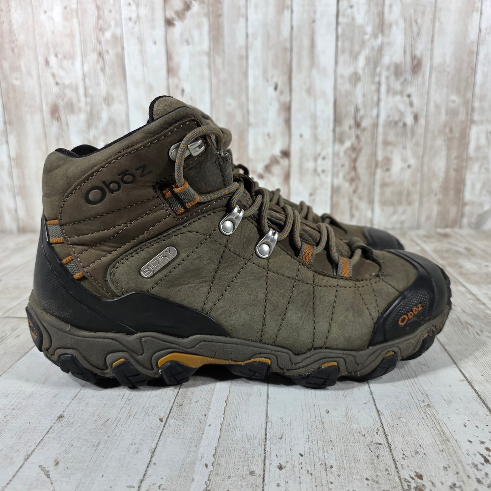 Oboz Bridger Mid B-DRY Waterproof Hiking Boots Mens 8 Brown GW22101SU0421M